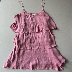 Show Me Your Mumu Magenta Ruffle Tier Dress - Size Small